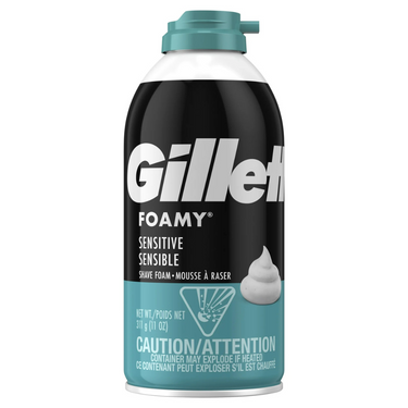 Gillette Foamy Sensitive Shave Foam For Men, Sensitive Skin